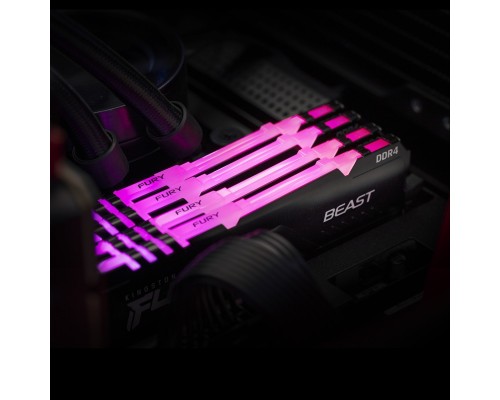 Модуль памяти Kingston FURY Beast RGB 16GB DDR4 PC4-24000 KF430C15BB1A/16