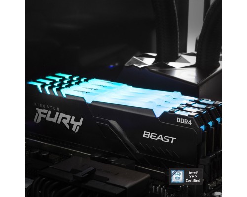 Модуль памяти Kingston FURY Beast RGB 16GB DDR4 PC4-24000 KF430C15BB1A/16