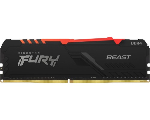 Модуль памяти Kingston FURY Beast RGB 16GB DDR4 PC4-25600 KF432C16BB1A/16