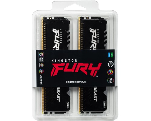 Модуль памяти Kingston FURY Beast RGB 2x16GB DDR4 PC4-21300 KF426C16BB1AK2/32