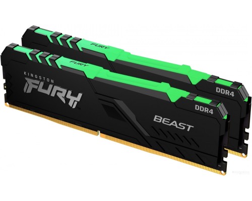 Модуль памяти Kingston FURY Beast RGB 2x16GB DDR4 PC4-25600 KF432C16BB1AK2/32