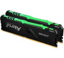 Модуль памяти Kingston FURY Beast RGB 2x8GB DDR4 PC4-24000 KF430C15BBAK2/16