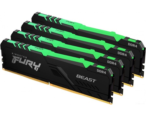 Модуль памяти Kingston FURY Beast RGB 4x8GB DDR4 PC4-21300 KF426C16BBAK4/32