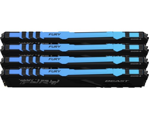 Модуль памяти Kingston FURY Beast RGB 4x8GB DDR4 PC4-21300 KF426C16BBAK4/32