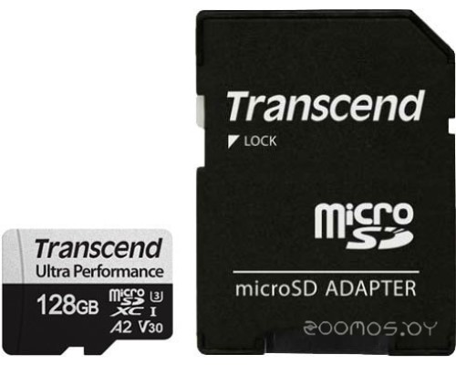 Карта памяти Transcend microSDXC 340S 128GB (с адаптером)