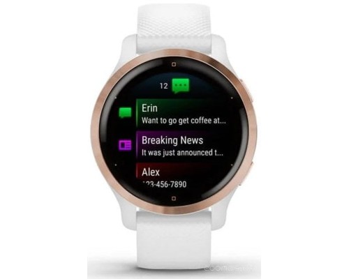 Умные часы Garmin Venu 2S (розовое золото/белый)