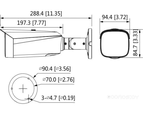 IP-камера Dahua DH-IPC-HFW3249T1P-AS-PV-0280B