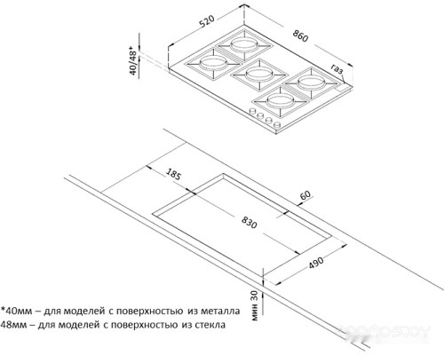 Варочная панель Korting HGG 9835 CTN