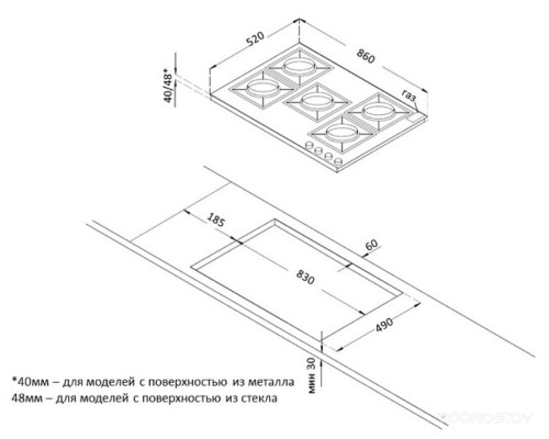 Варочная панель Korting HGG 9835 CTB