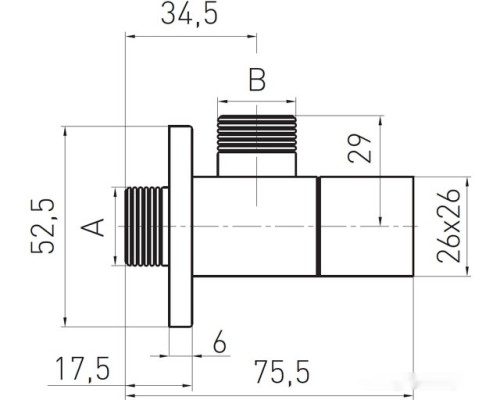 Смеситель Ferro Quadro Z294 1/2"x1/2"