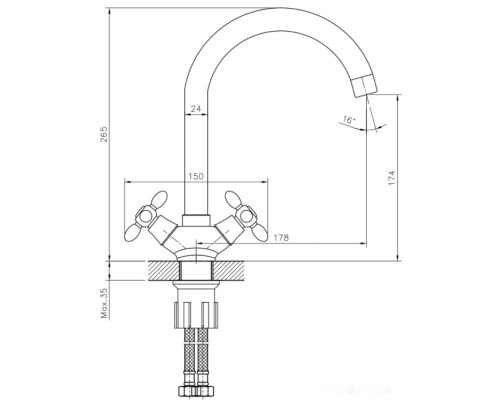 Смеситель DecoRoom DR53028