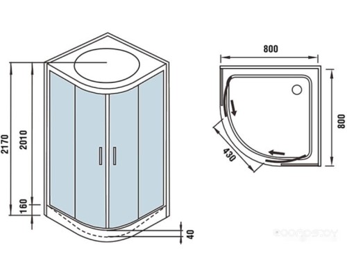 Душевая кабина Weltwasser WW500 Werra 802