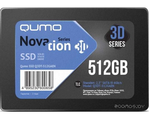 SSD-накопитель Qumo Novation Q3DT-512GSKF 512Gb