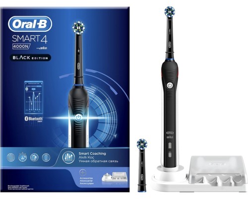 Электрическая зубная щетка Oral-B Smart 4 4000N Cross Action D601.525.3 (черный)