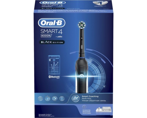 Электрическая зубная щетка Oral-B Smart 4 4000N Cross Action D601.525.3 (черный)