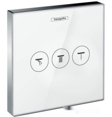 Смеситель Hansgrohe ShowerSelect Glass 15736400 (белый/хром)