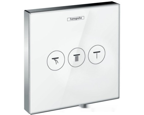 Смеситель Hansgrohe ShowerSelect Glass 15736400 (белый/хром)