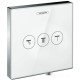 Смеситель Hansgrohe ShowerSelect Glass 15736400 (белый/хром)