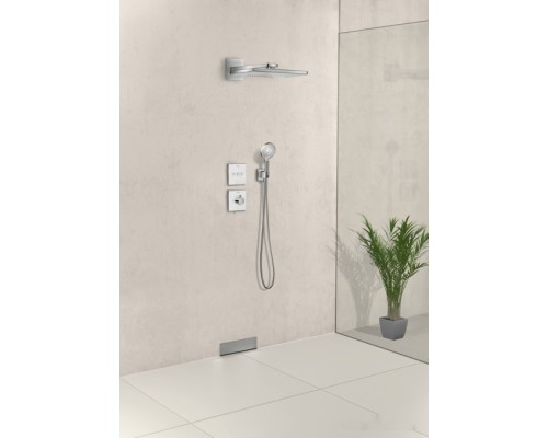 Смеситель Hansgrohe ShowerSelect Glass 15736400 (белый/хром)