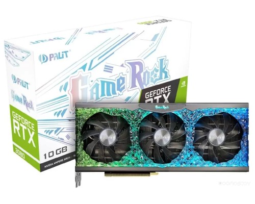 Видеокарта PALIT GeForce RTX 3080 GameRock V1 LHR 10Gb