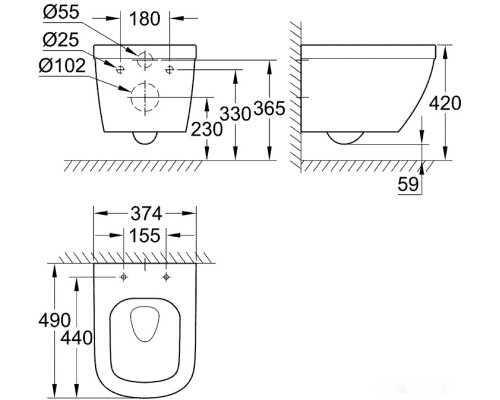 Унитаз Grohe Euro 39206000