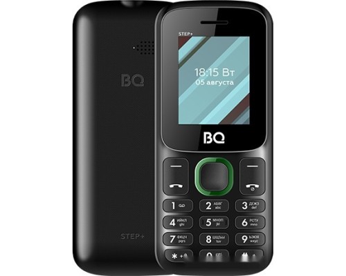 Мобильный телефон BQ-Mobile BQ-1848 Step+ (черный/зеленый)