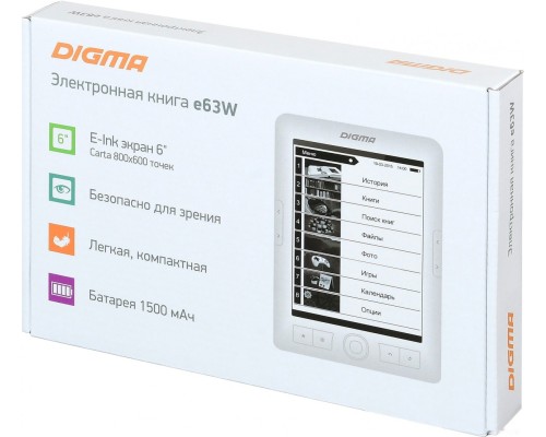 Электронная книга DIGMA E63W