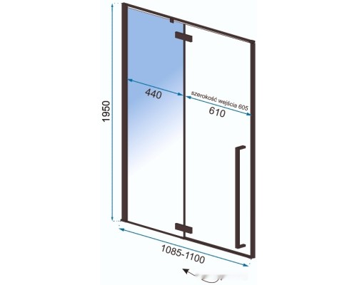 Душевая дверь Rea Fargo 110