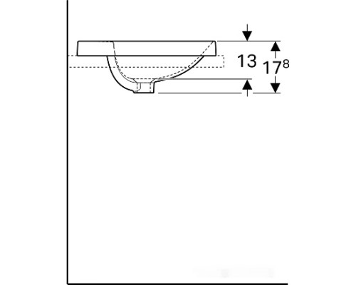 Умывальник Geberit VariForm 500.707.01.2 Умывальник Geberit VariForm 500.707.01.2