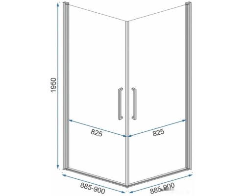 Душевой уголок Rea Rubik 90x90 (черный/прозрачное стекло)