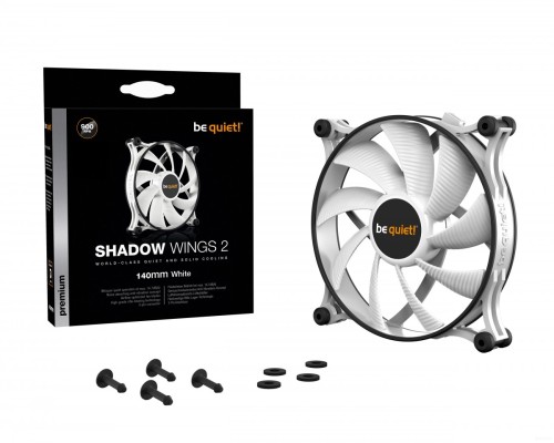 Вентилятор для корпуса be quiet! Shadow Wings 2 140mm White BL090