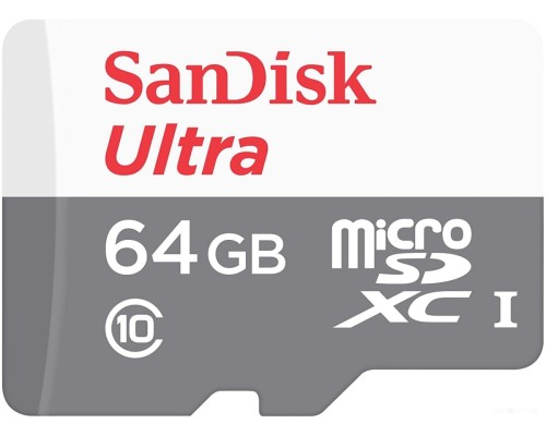 Карта памяти SanDisk Ultra SDSQUNR-064G-GN3MN microSDXC 64GB