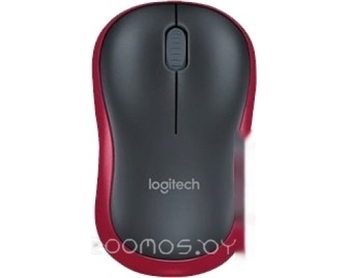 Мышь Logitech M185 (черный/красный)