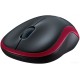 Мышь Logitech M185 (черный/красный)