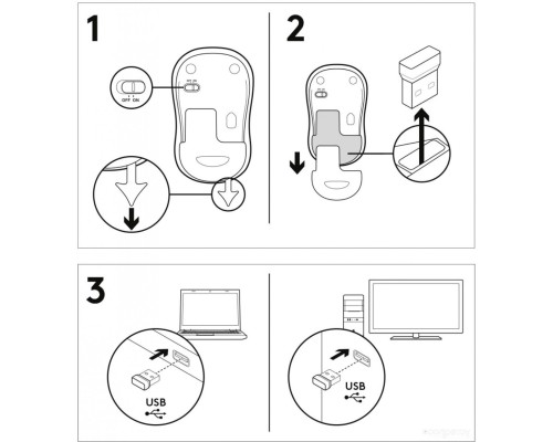 Мышь Logitech M185 (черный/красный)