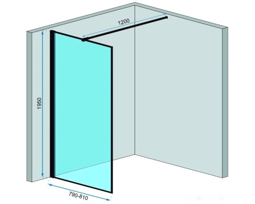 Душевая стенка Rea Bler-1 80