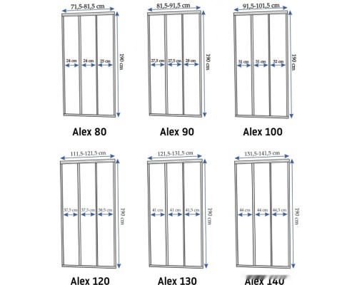 Душевая дверь Rea Alex 80