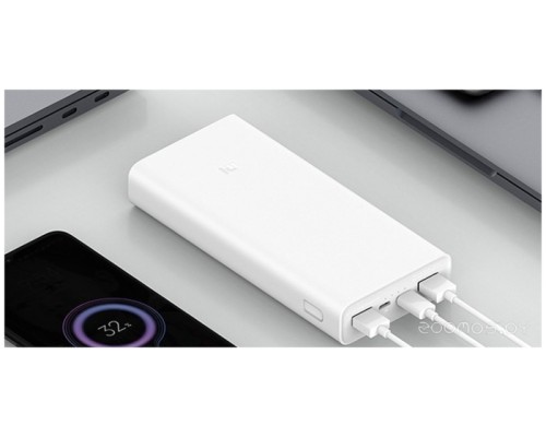 Портативное зарядное устройство Xiaomi Mi Power Bank 3 PLM18ZM USB-C 20000mAh (белый)