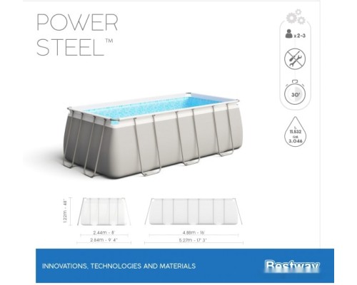 Бассейн Bestway Power Steel 56671 (488x244x122)