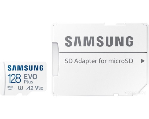 Карта памяти Samsung EVO Plus 2021 microSDXC 128GB (с адаптером)