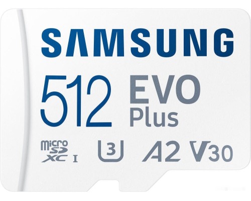 Карта памяти Samsung EVO Plus 2021 microSDXC 512GB (с адаптером)