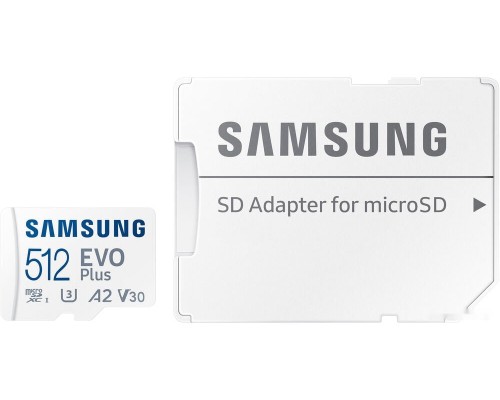 Карта памяти Samsung EVO Plus 2021 microSDXC 512GB (с адаптером)