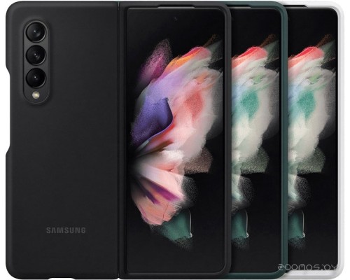 Чехол Samsung Silicone Cover для Samsung Galaxy Z Fold3 (белый)