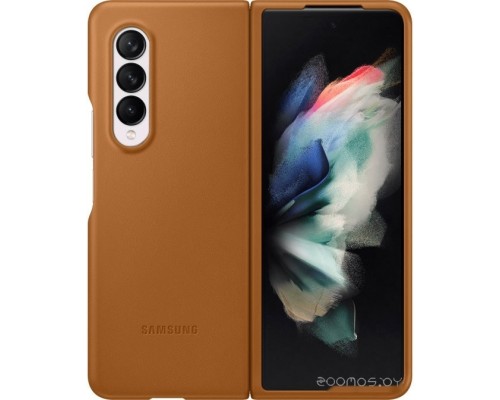 Чехол Samsung Leather Cover для Samsung Galaxy Z Fold3 (коричневый)