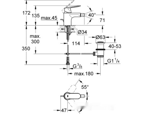 Смеситель Grohe Eurosmart Cosmopolitan 32839000