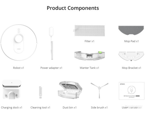 Робот-пылесос 360 S8 (белый)