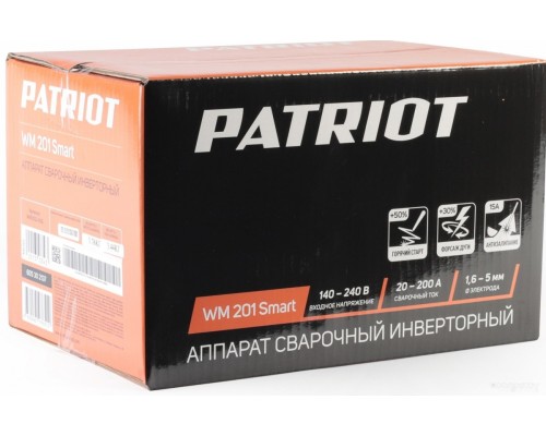 Сварочный инвертор Patriot WM 201 Smart