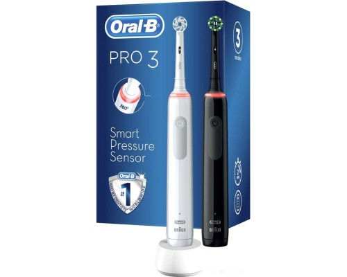 Электрическая зубная щетка Oral-B Pro 3 3900 Duo Cross Action + Sensi White D505.523.3H