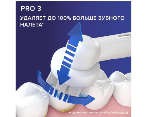 Электрическая зубная щетка Oral-B Pro 3 3900 Duo Cross Action + Sensi White D505.523.3H