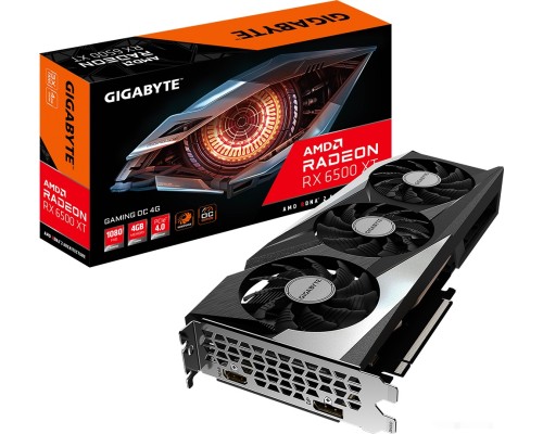 Видеокарта Gigabyte Radeon RX 6500 XT Gaming OC GV-R65XTGAMING OC-4GD